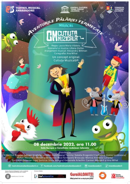 Teatru pentru copii – Aventurile pălăriei fermecate, 8 decembrie 2022 ora 11:00, Sala Europa a Consiliului Judeţean Ialomiţa