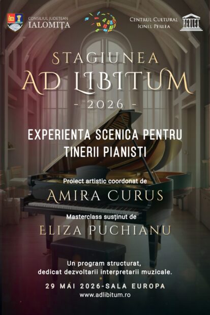 Experienţă scenică pentru tinerii pianişti- masterclass susţinut de Eliza Puchianu, 29 mai 2026, Sala Europa a Consililului Judeţean Ialomiţa