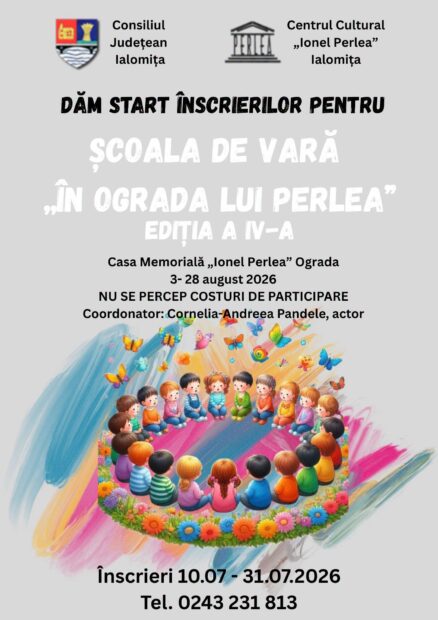 Start la înscrieri pentru Școala de Vară „În ograda lui Perlea”, ediția a IV-a